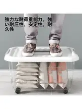 厚手透明収納ボックス【大容量・プラスチック製・衣類・お菓子・おもちゃ用整理ボックス】