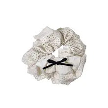 レースエッジのサークルヘアゴム【女性用・高級感・お団子ヘア用・ヘアアクセサリー】