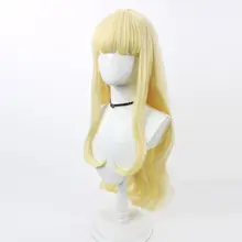 魔法少女コスプレ用ウィッグ【フリル付き・柔らかいイエローのカール】