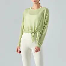 レディース ゆったりフィット ヨガウェア【軽量・速乾・透湿・長袖Tシャツ】