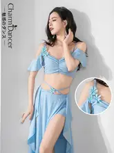 花びらデザインのベリーダンス衣装【夏用・練習着・チーム用】（セットアップ対応）