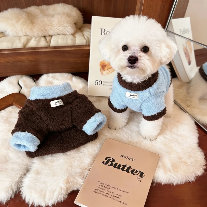 リバーシブル毛布素材の冬用ペット衣服：かわいい大型犬に最適な保温設計とは