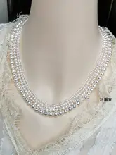 14K包金 人造真珠ネックレス【925純銀・デコルテデザイン・高級感】
