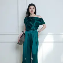 夏用 大人の雰囲気が漂う シンプルなデザインのワイドパンツ【極上の柔らかさ・通勤対応】