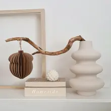 Homeside 素焼きドットデザイン花瓶【水栽培用・北欧スタイル・インテリア装飾】