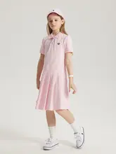 ポロワンピース【夏用・学院風・ショートスリーブ・プリーツスカート】（セットアップ対応）