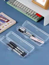 文具収納ケース ペンケース 長方形 コンパクト 卓上オーガナイザー 携帯便利 学生用 試験対策 クレヨン 水彩筆 木炭 デッサン