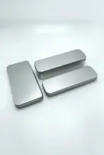 シンプルなマグネット缶製文房具ケース【DIYペンケース・アートデザイン・メタル素材】