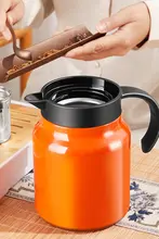 大容量老白茶用ステンレス製ティーポット【食品級・茶水分離・保温機能】