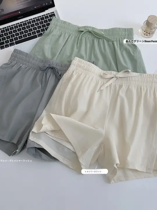 速乾ショートパンツ【女性用・トレーニング・ランニング・内側ライナー・通気性のあるメッシュ】
