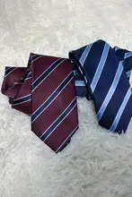 アイスクリームとクジラのストライプネクタイ【手作り・JK制服小物・カジュアル用】（セットアップ対応）
