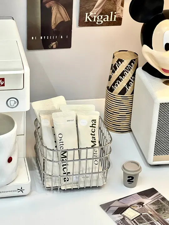 デスク用収納ボックス【アイアン製・インテリア風・コーヒー・ティーバッグ整理ラック】