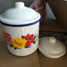 レトロなデザインのエナメルカップ【蓋付き・耐熱・マグカップ】