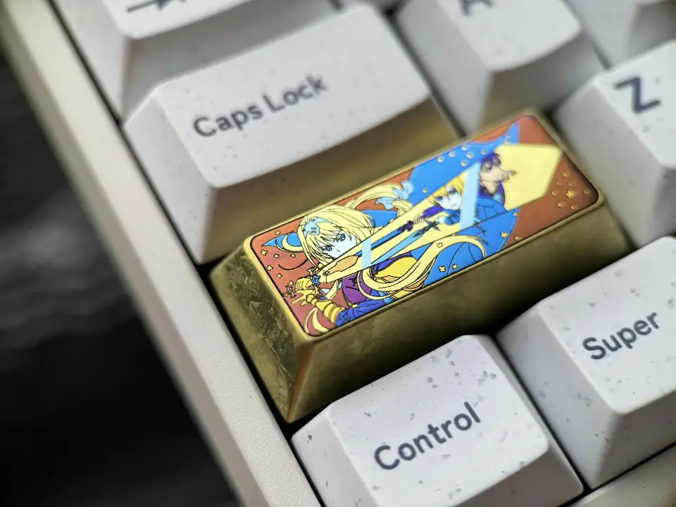 個性的なアニメデザイン！カラフルなチタン合金キートップ【エンターテイメント系・タマイズ可能】