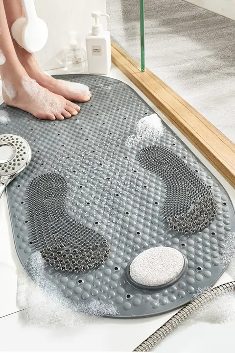 角質取りマット シリコン バスマット 滑り止め 防水 足裏ケア ながらケア お風呂 家庭用 大きめ