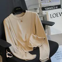 極上の柔らかさ！魚骨デザインの長袖Tシャツ【女性用・フィット感・秋用】