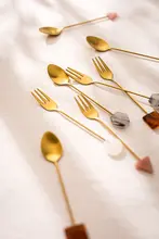 デザートフォーク フルーツフォーク ケーキフォーク カフェスプーン ステンレス おしゃれ 上品 インスタ映え 家庭用