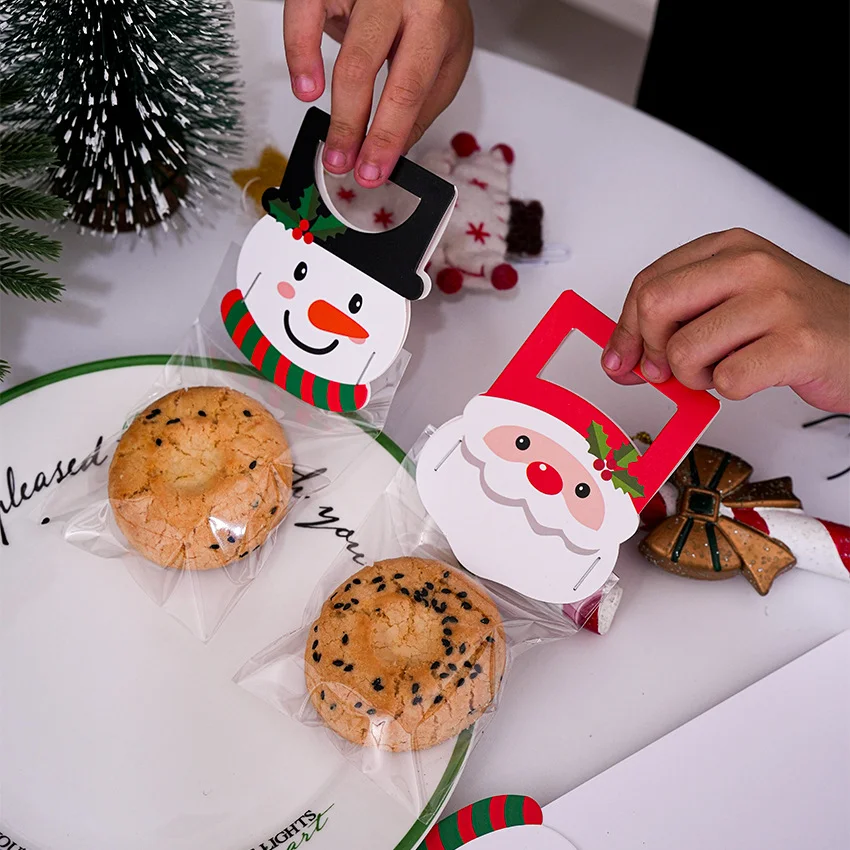 クリスマスデコレーション用紙カード【ギフトやお菓子包装に最適・吊り下げ可能】（セットアップ対応）