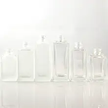 透明ガラス製 25ml/30ml/40ml 磨砂仕上げポンプボトル【ファンデーション・乳液・ミスト用】