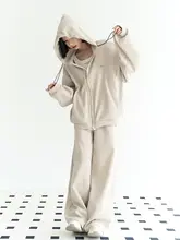 秋用 フィット スポーツウェア【フード付きジャケット・ストレートパンツ】（セットアップ対応）