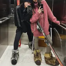 極上の柔らかさの大頭雪地靴【厚底・保温・女性用・ショートブーツ】