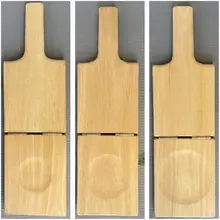 包子皮 型押し器 中厚 辺薄 無垢材 丸いくぼみ