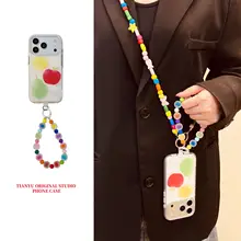 カラフルなフルーツデザインのiPhoneケース【iPhone用・斜め掛け・クリエイティブ・可愛い】（セットアップ対応）