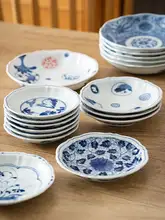 青花瓷製 小皿【日本製・家庭用・陶器】