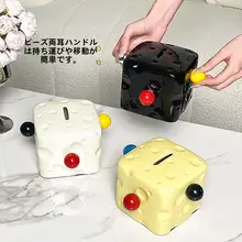 陶製の貯金箱【クリエイティブなインテリア・コイン収納可・贈り物にも最適】