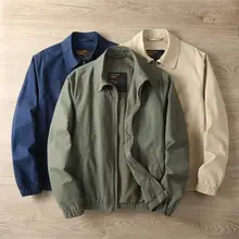 ヴィンテージ風ダブルレイヤークラシックジャケット【メンズ・翻領・秋冬用・水洗い仕上げ】