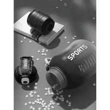 フィットネス用キャッ�プ付きウォーターボトル【高温耐性・大容量・おしゃれデザイン】