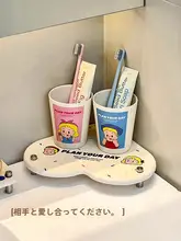 吸水マット【洗面台用・硅藻土製・歯ブラシホルダー付き】