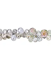 水晶デザインのシンプルヘアクリップ【高級感溢れる一文字クリップ・サイド用・華やかな髪飾り】