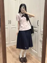 夏にぴったりなタイスタイル半袖シャツ【学院風・オリジナルJK制服・セットアップ対応】