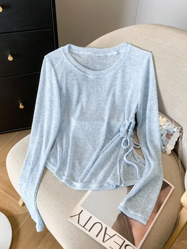独特なデザインのラウンドネック防晒Tシャツ：夏用オーバーサイズで日焼け予防と涼しげなコーデを実現