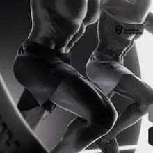 Monster Guardians メンズ夏用 吸湿速乾トレーニングショートパンツ【3分丈・ランニング用】