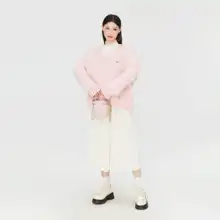 ふんわりカラーのニットトップス【ルーズフィット・冬用・極上の柔らかさ】（セットアップ対応）