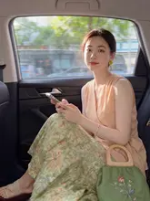Vネックバンド付きノースリーブブラウス【軽やかでシンプル・夏用・スリムデザイン】（セットアップ対応）