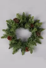 緑色の尖頭クリスマスリース【造花・ホテルや商業施設の装飾用】