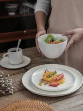陶器 食器 家庭用 ボウル プレート ステーキ皿 ごま釉 北欧ミニマリズム 創造的