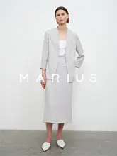 MARIUS 高密度三醋酸素材 無縁デザイン 夏用ジャケット【通勤向き・快適】