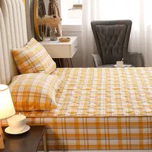 全棉製 夹棉ベッドカバー【防塵・防滑対応・全包】