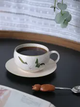 コーヒーカップセット ラテカップ ユリ 陶器 ハンドメイド