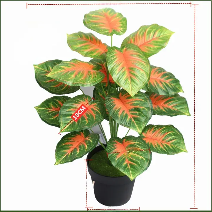 観葉植物風のフェイクグリーン【高さあり・モンステラ・ディスプレイ用】（セットアップ対応）