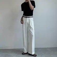 高級感漂うホワイトスラックス【微フレア・ノーアイロン・ワイドレッグ】