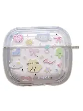 AirPodsケース キャラクター かわいい 雲 猫 クリア 耐衝撃 インスタ映え レディース AirPods Pro 対応