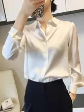 ブラウン長袖アセテートサテンシャツ【高級感・春秋用・ビジネススタイル】