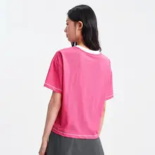 Xtep ラウンドネックTシャツ【女性用・夏用・カジュアル・ショート丈】