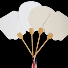 厚手の和紙製無地団扇【水彩画・毛筆字手描きDIY用素材】