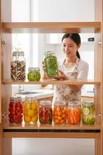 密閉ガラス食品瓶【蓋付き・多用途・家庭用ストレージ】